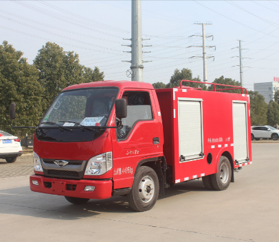 元年牌4台福田小卡2消防洒水车成功交付使用